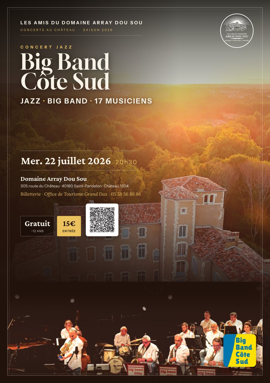 Affiche Big Band Côte Sud — Mer. 22 juillet · 20h30