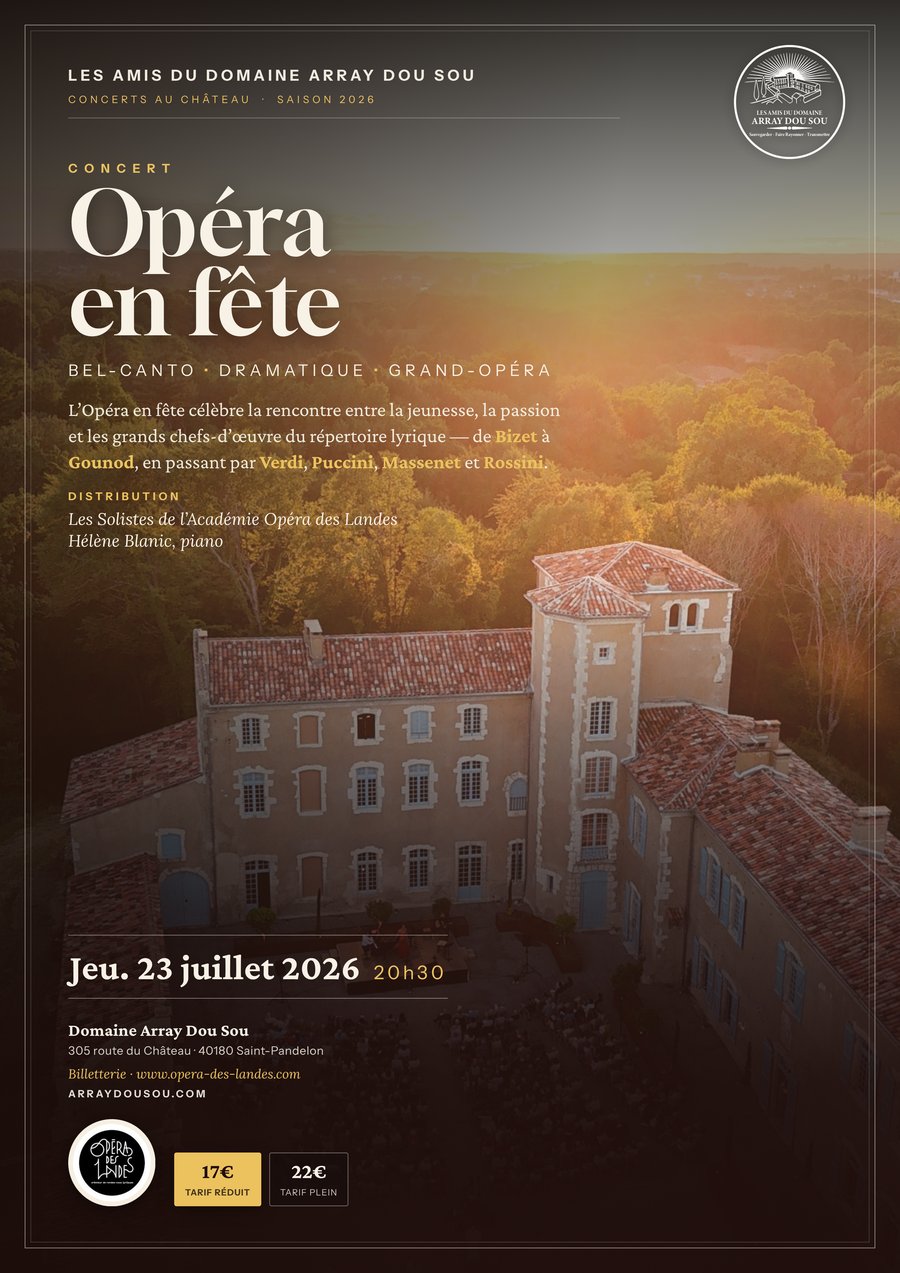 Affiche Opéra en Fête — Jeu. 23 juillet · 20h30